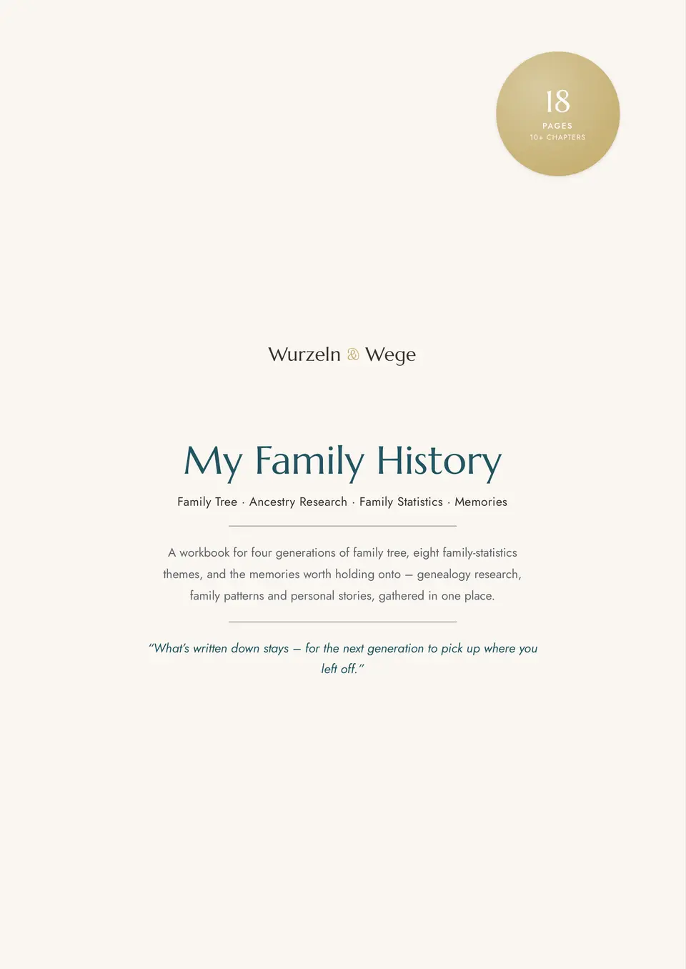 Cover of My Family History